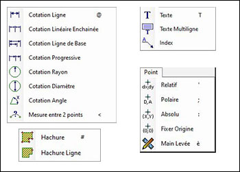 CalculoCAD One - Module dessin - Cotation Texte Hachure